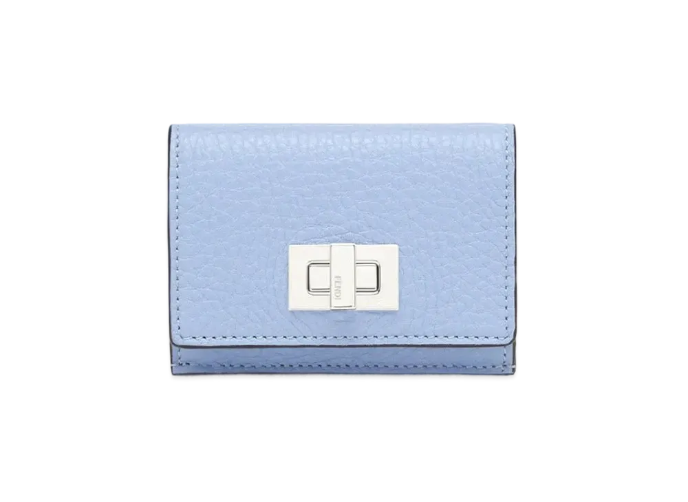 FENDI Micro Tri-Fold Wallet Leather "Light Blue"