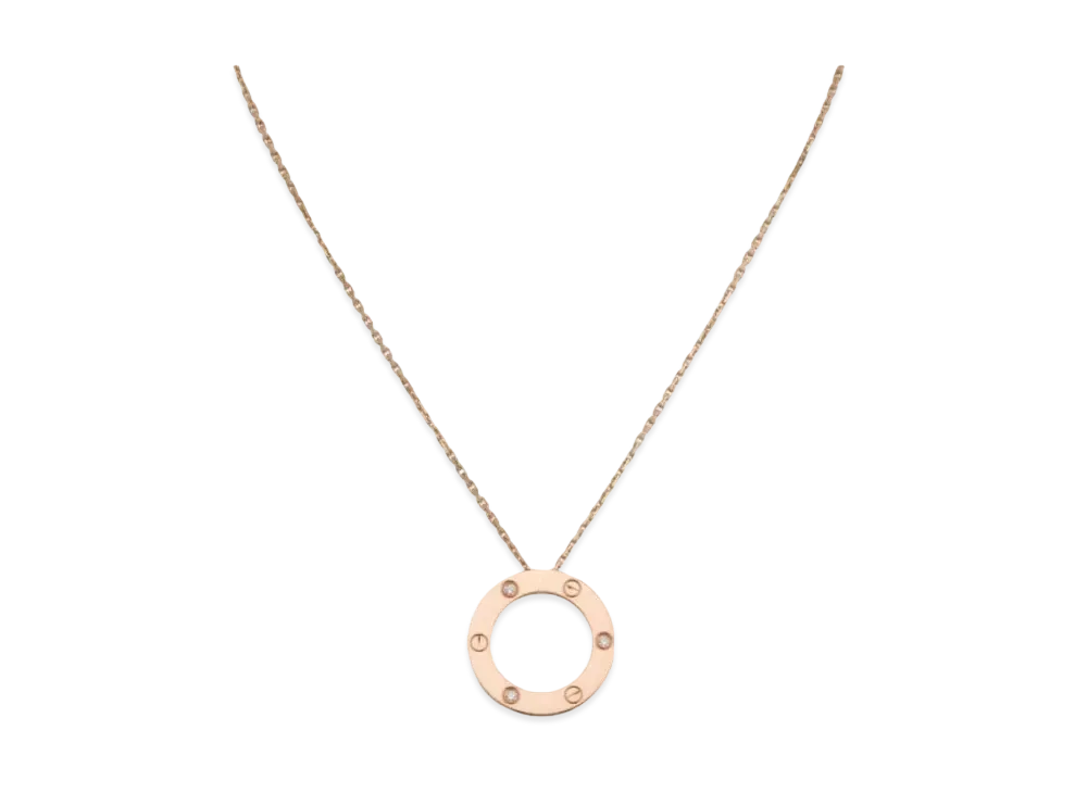 Cartier Love Necklace, 3 Diamonds