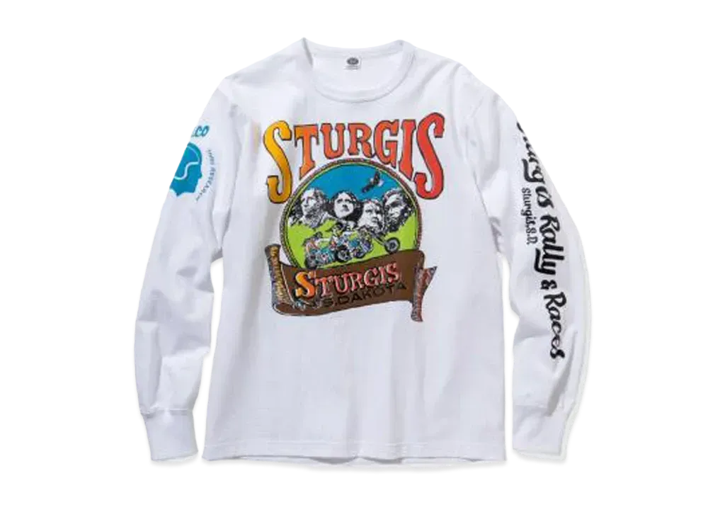 THE REAL McCOY'S BUCO L/S TEE / STURGIS "White"