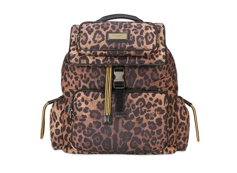 Dolce&Gabbana Sicily Backpack Quilting Nylon Leopard Print "Leopard"