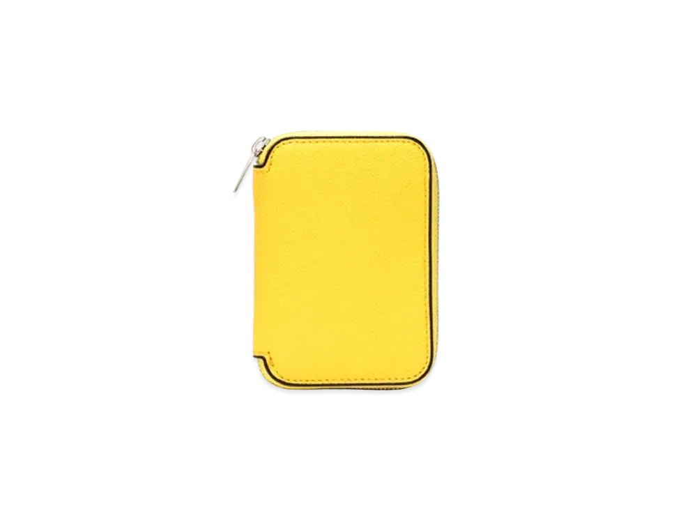 Valextra Zip Around Card Folder "Yellow"