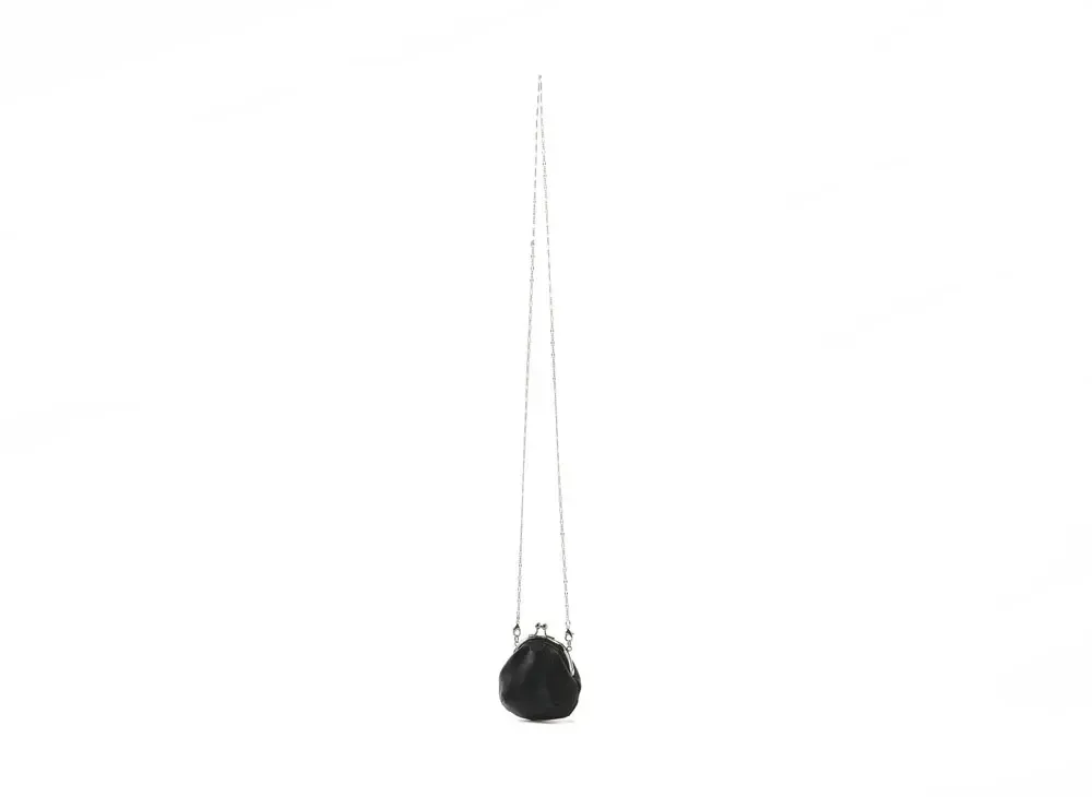 Yohji Yamamoto Y's SEMI GLOSS LEATHER A CLASP NECKLACE "Black"