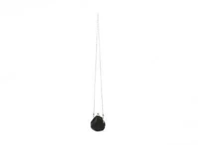 Yohji Yamamoto Y's SEMI GLOSS LEATHER A CLASP NECKLACE "Black"