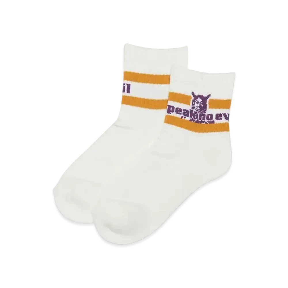 HYSTERIC GLAMOUR Speak No Evil Socks "Yellow"