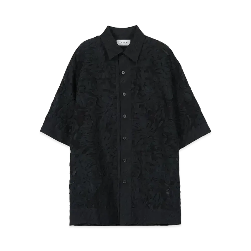 TAAKK CUT JACQUARD SHIRT "BLACK"
