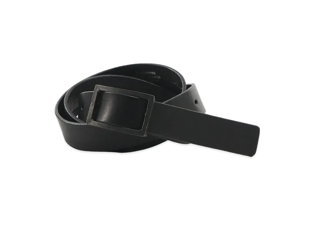 ヨウジヤマモト ワイズ ベルト ヌメ レザー 24ミリ シャープ バックル ベルト "ブラック"