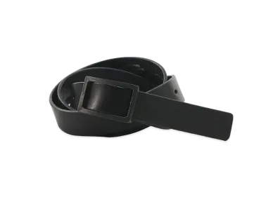 Yohji Yamamoto Y's BELT NUME LEATHER 24MM SHARP BUCKLE BELT "Black"