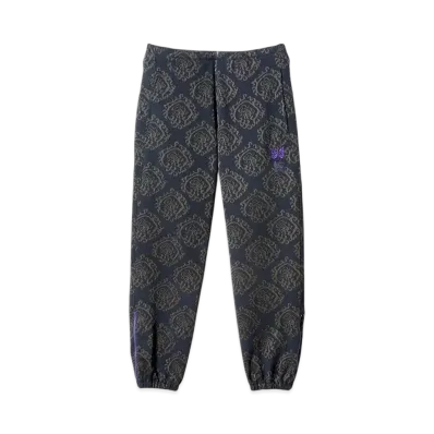 NEEDLES x Sasquatchfabrix. Zipped Sweat Pant Curled Up Dragon "Navy"