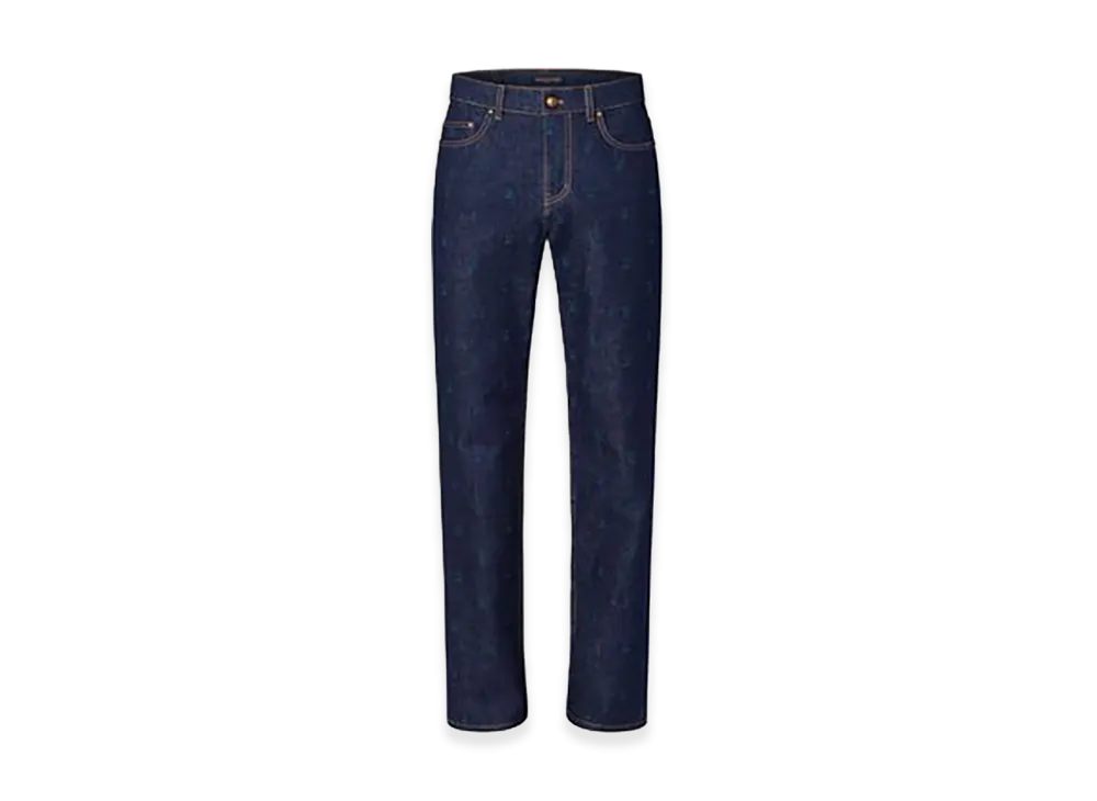 Louis Vuitton Embroidered Denim Pants "Indigo"