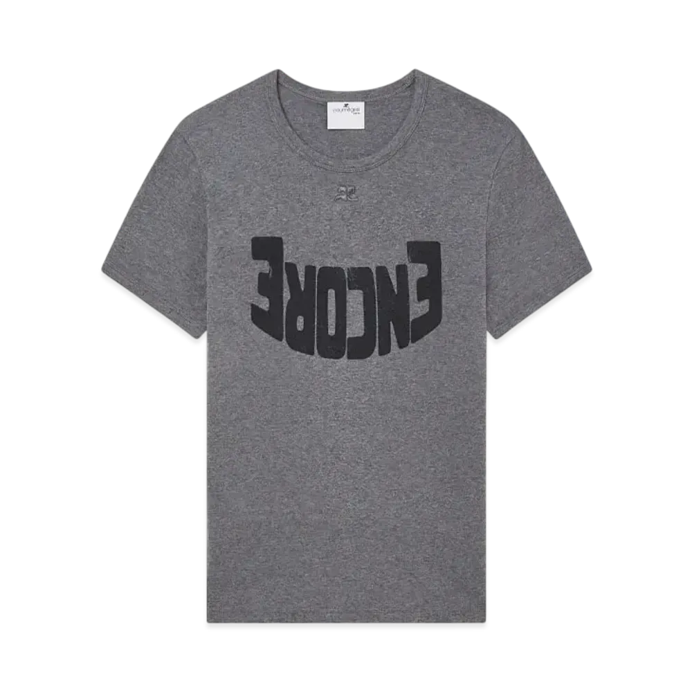 Courreges Men's Encore Contrast T-Shirt "Dark Heather Grey/Black"