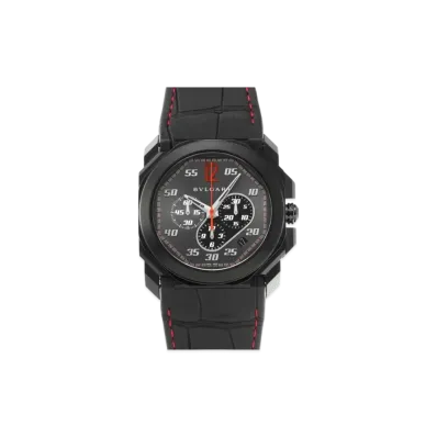 BVLGARI Octo Velocissimo Chronograph Ken Okuyama "Gray/Black/Stainless Steel/Black/Red"
