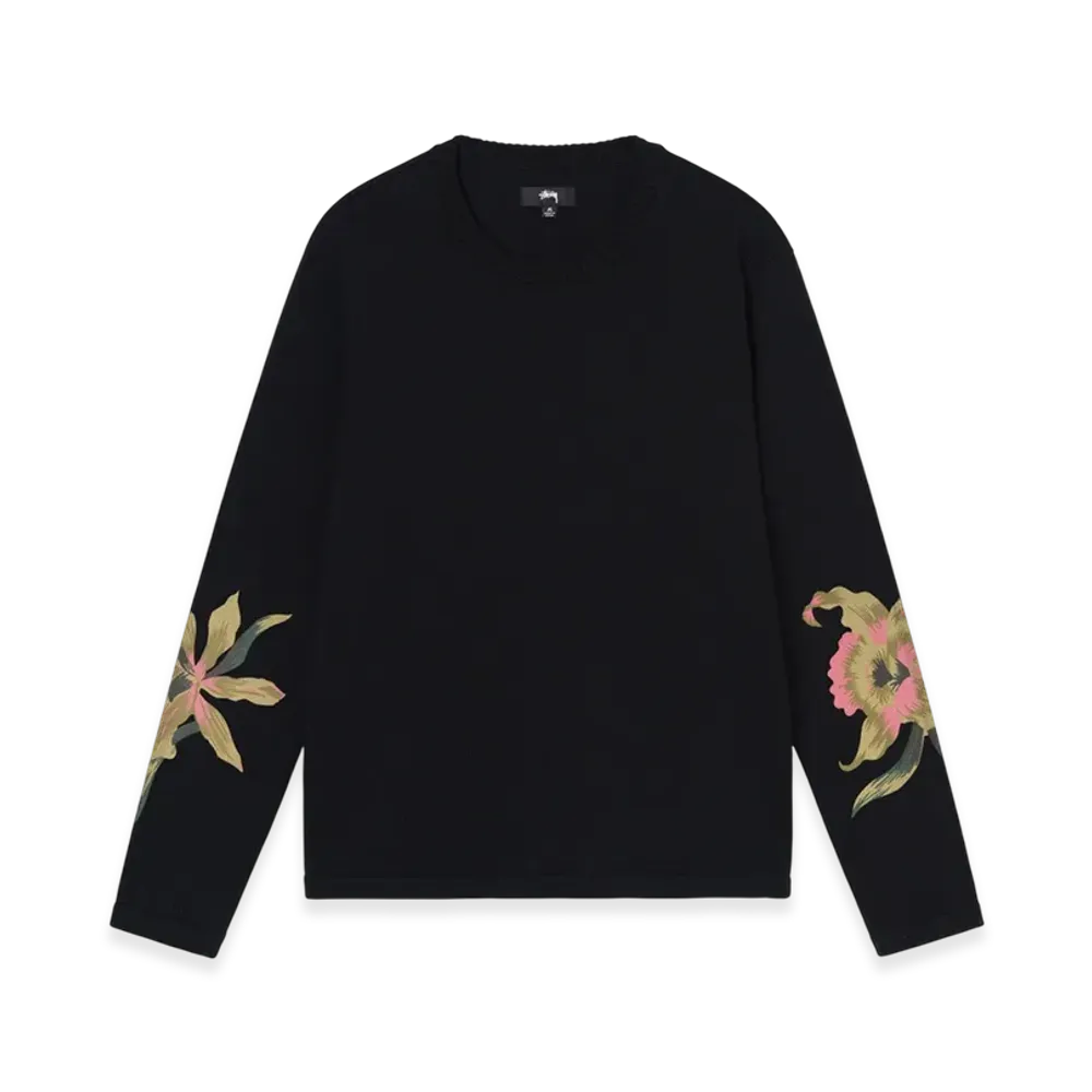Stussy Orchid Sweater "Black"