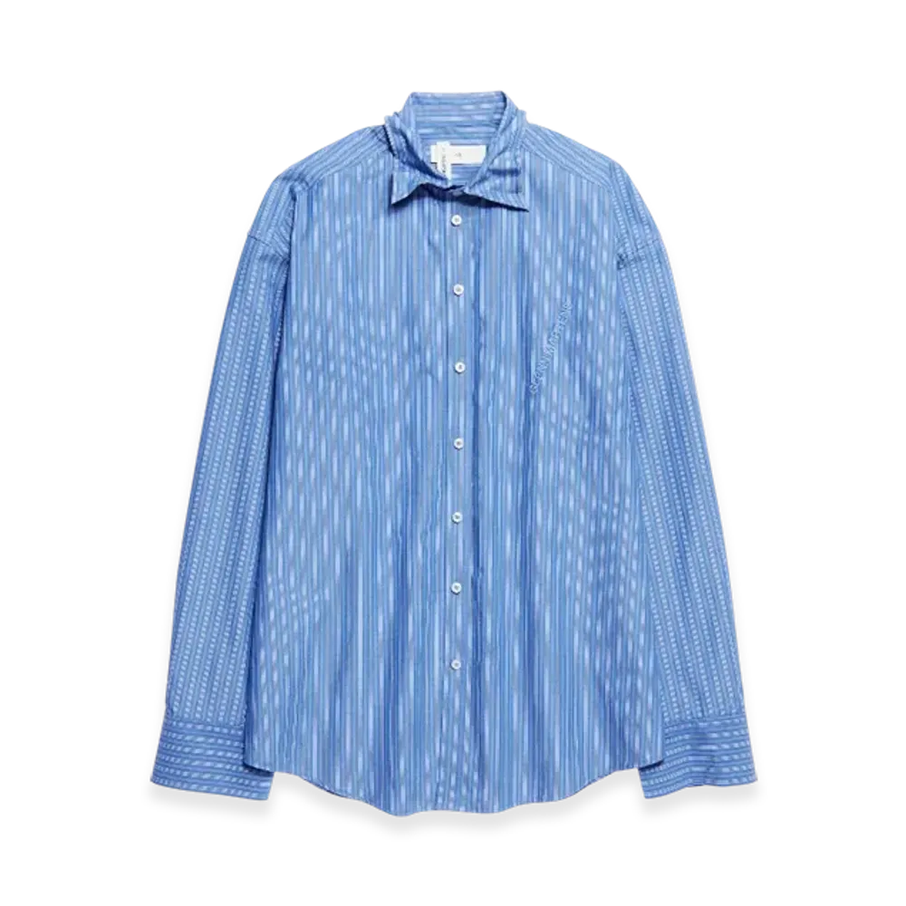H&M x Glenn Martens Wirebone Poplin Shirt "Blue"