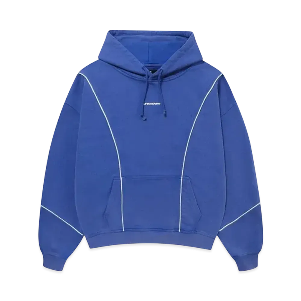 Unknown London Loose Fit Contrast Tape Hoodie "Blue"