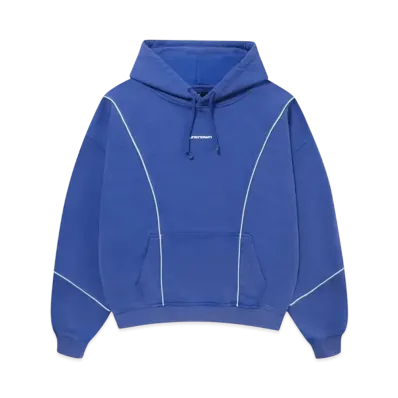 Unknown London Loose Fit Contrast Tape Hoodie "Blue"