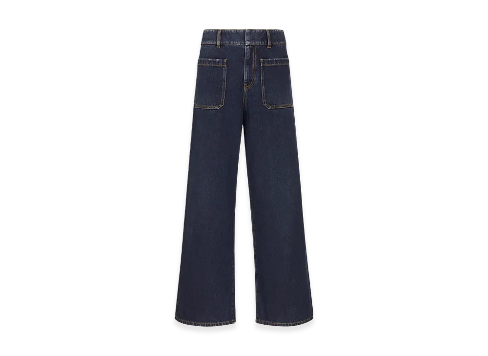 Dior Women's Denim Couture Flared Jeans "Deep Blue Denim"