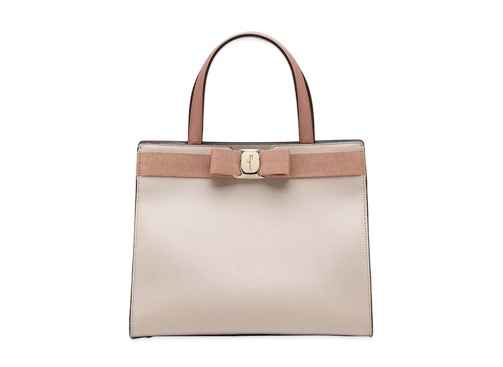 Salvatore Ferragamo Vara Bow Top Handle (M) "New Blush/Mangiarotti Carrara"