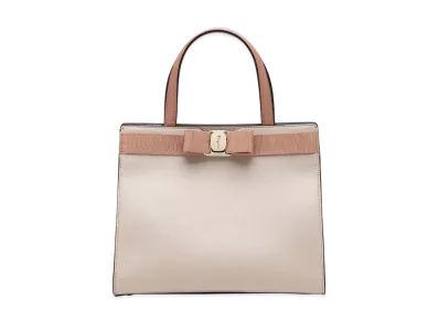 Salvatore Ferragamo Vara Bow Top Handle (M) "New Blush/Mangiarotti Carrara"