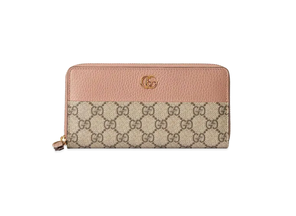 GUCCI GG Marmont Zip Around Wallet "Pink"