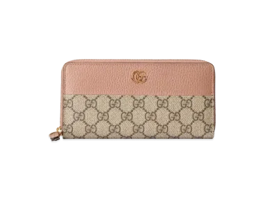 GUCCI GG Marmont Zip Around Wallet "Pink"