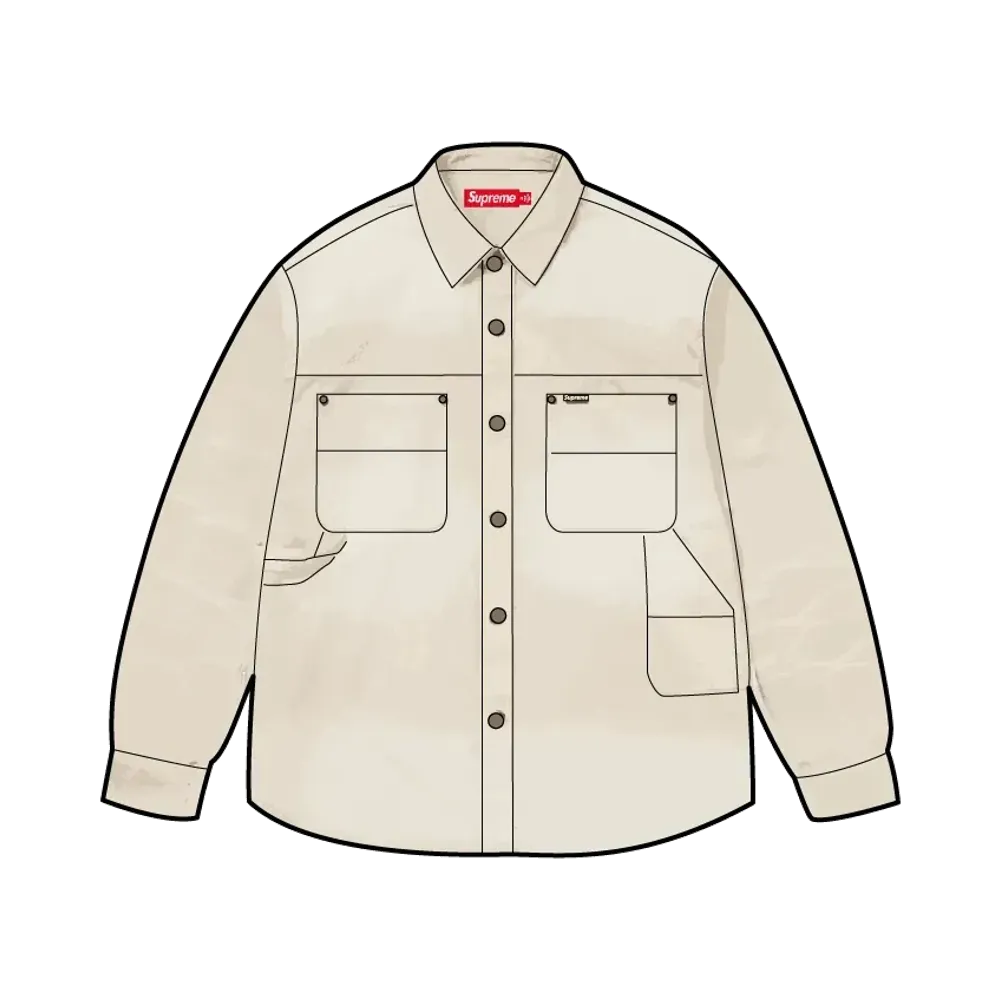 Supreme Worn Snap Painter Shirt "Natural"
