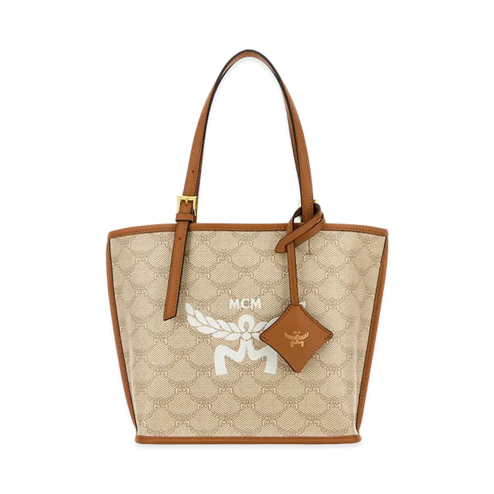 MCM Women's Canvas Mini Himmel Shopping Bag "Beige"