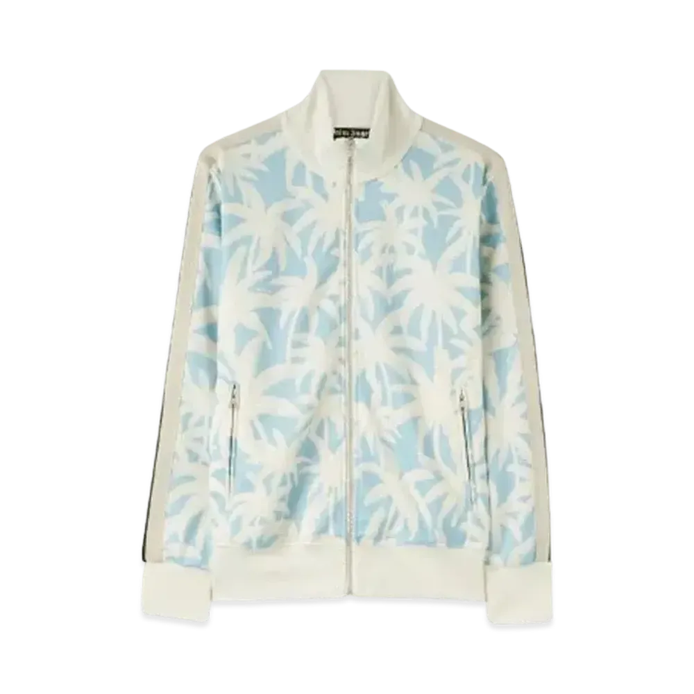 PALM ANGELS Palms Allover Track Jacket "Light Blue"