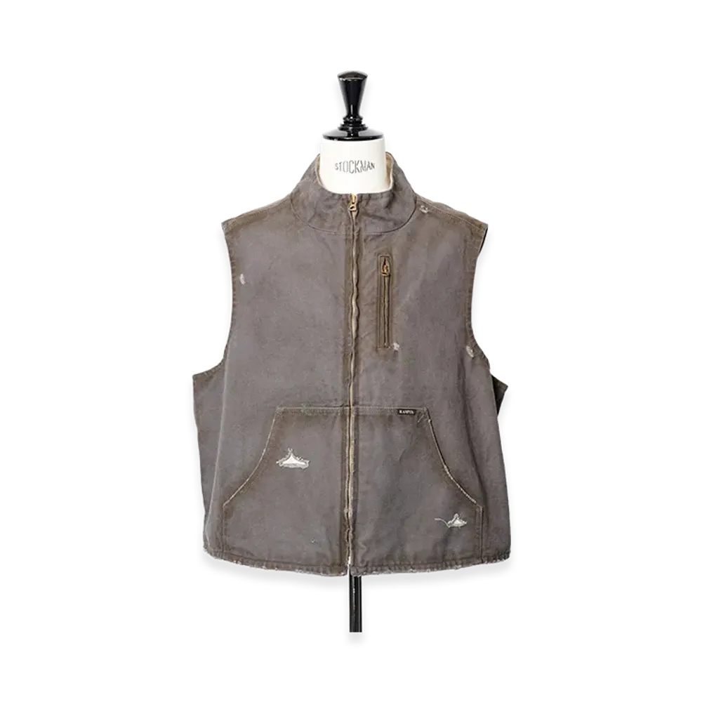 KAMIYA Boro Duck Vest "Gray"