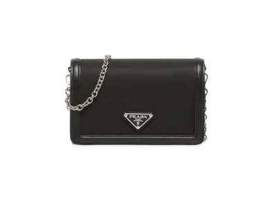 PRADA Nylon And Leather Mini-Bag "Black"