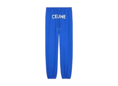 CELINE Track Pants / Cotton Fleece "Royal Blue/Off White"