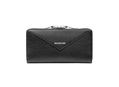 BALENCIAGA Papier Continental Zip Around "Black"