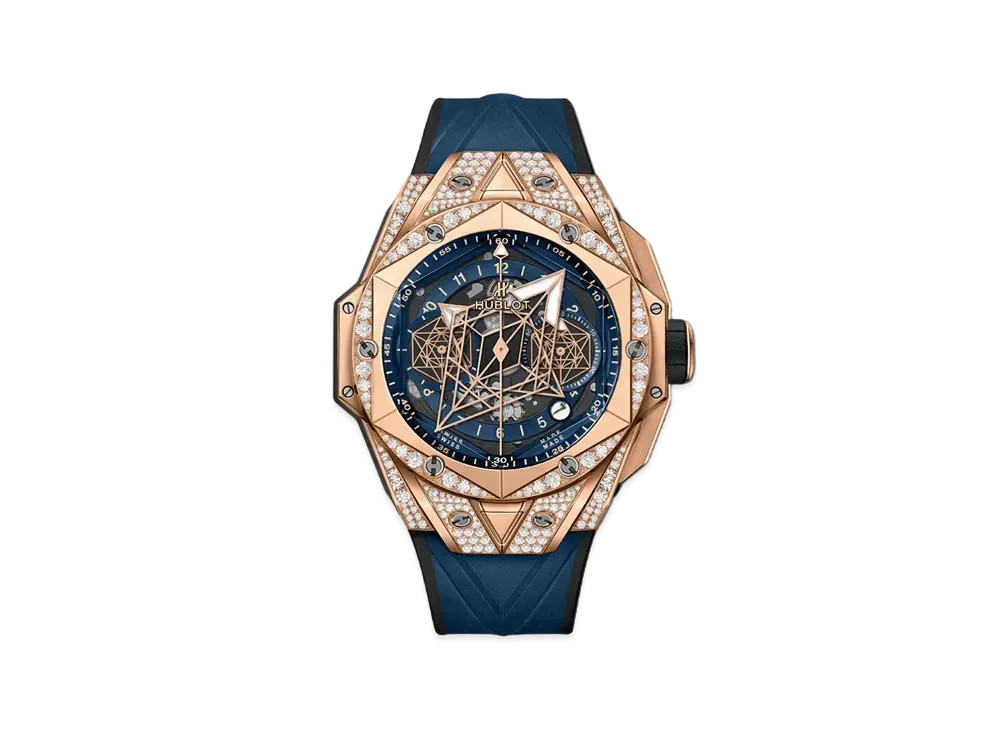 HUBLOT Big Bang Sang Bleu II King Gold Blue Pave 45mm