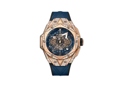 HUBLOT Big Bang Sang Bleu II King Gold Blue Pave 45mm