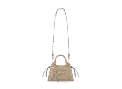 BALENCIAGA Women's Neo Classic Mini Top Handle Bag "Mink"