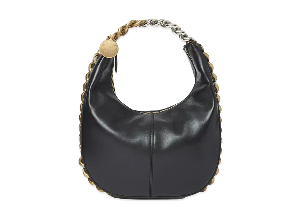 Stella McCartney Frayme Small Zipit Shoulder Bag "Black"