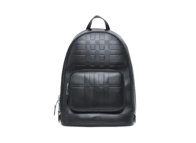Burberry Emboss Check Leather Backpack "Black"