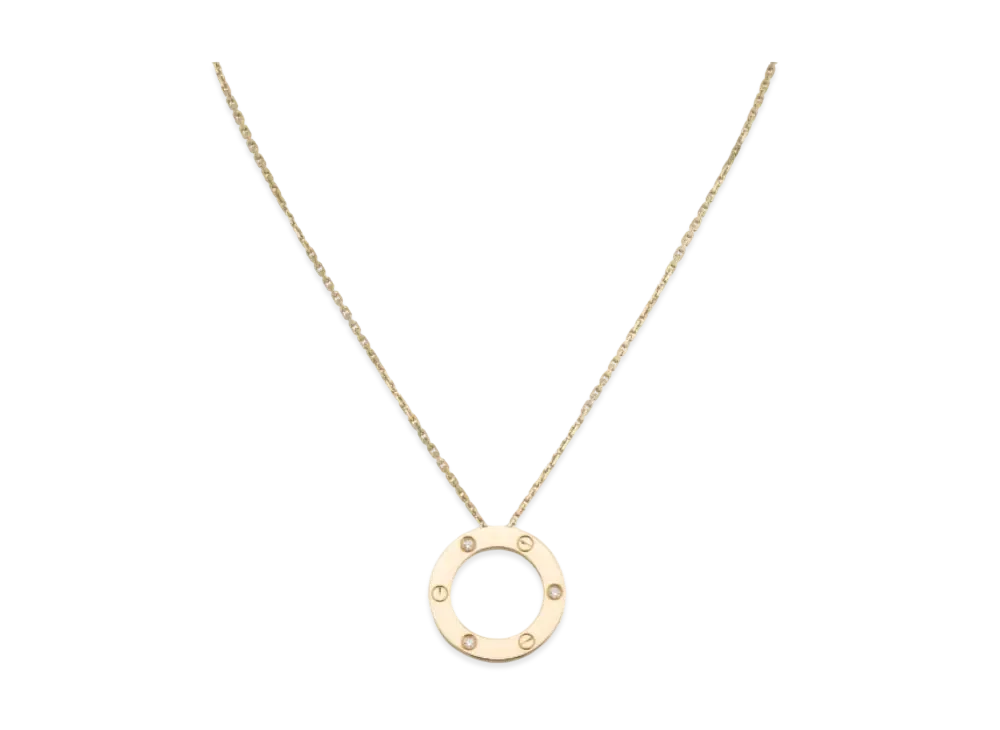 Cartier Love Necklace, 3 Diamonds