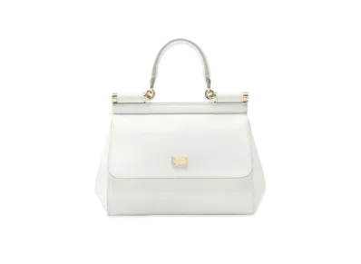 Dolce&Gabbana Sicily Bag Small Dauphine Leather "White"