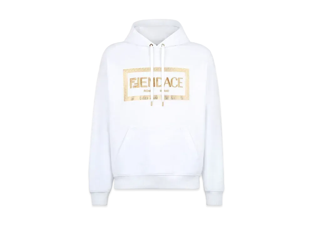 FENDI x Versace Fendace White Jersey Logo Sweatshirt "White"