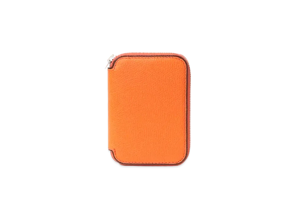 Valextra Zip Around Card Folder "Orange"