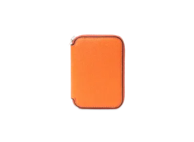 Valextra Zip Around Card Folder "Orange"