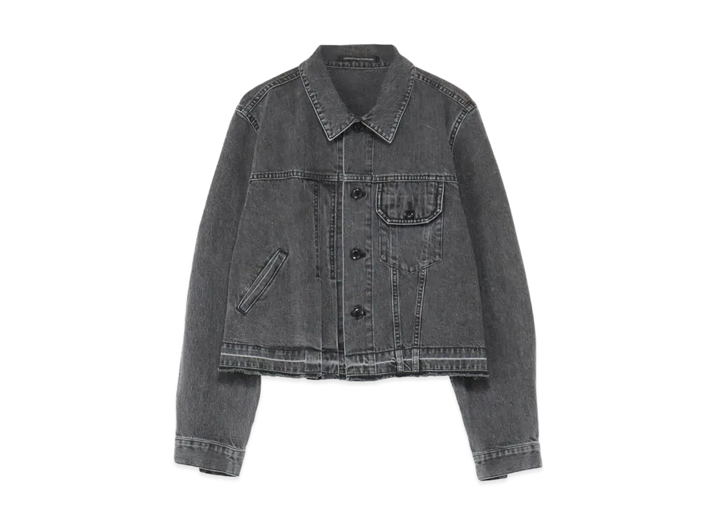 Yohji Yamamoto Y's DENIM ASYMMETRICAL JACKET "Black"