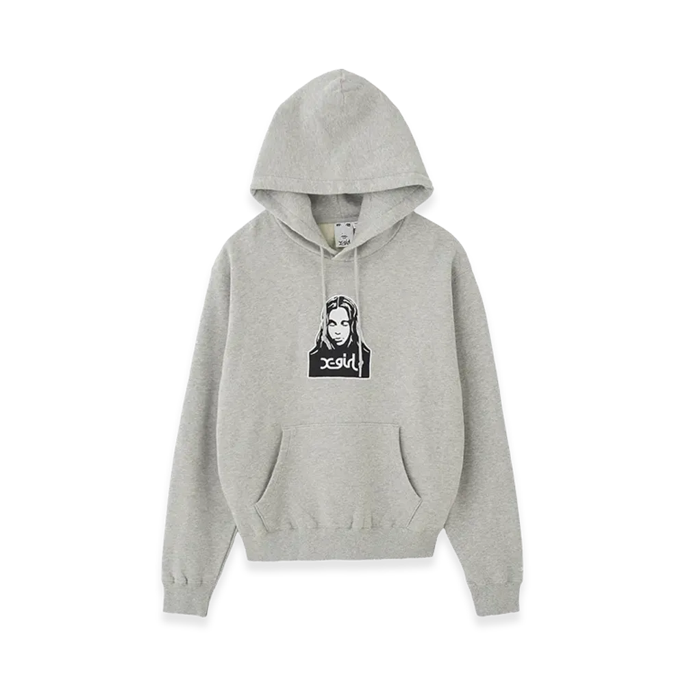 X-Girl Women's Face Patch Sweat Hoodie "Ash"