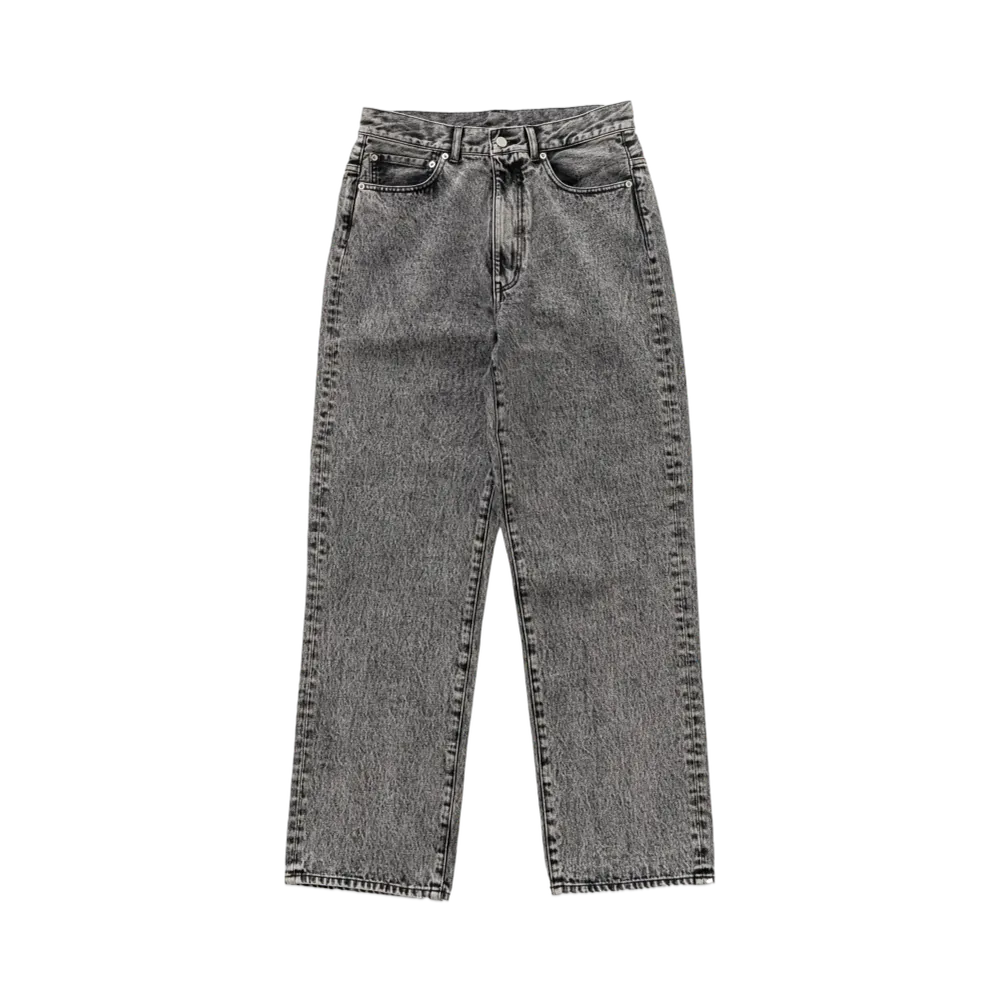 TTT MSW Washed Denim Straight Pants "Black"