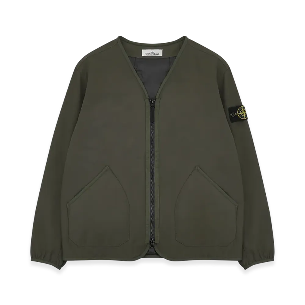 Stone Island 41127 Soft Shell-R E.DYE Pure Insulation Technology Recycled Polyester Primaloft Jacket - 23FW "Olive Green"