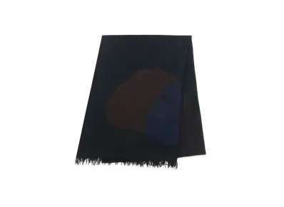 Yohji Yamamoto Y's WOOL NEEDLE PUNCH STOLE "Black"