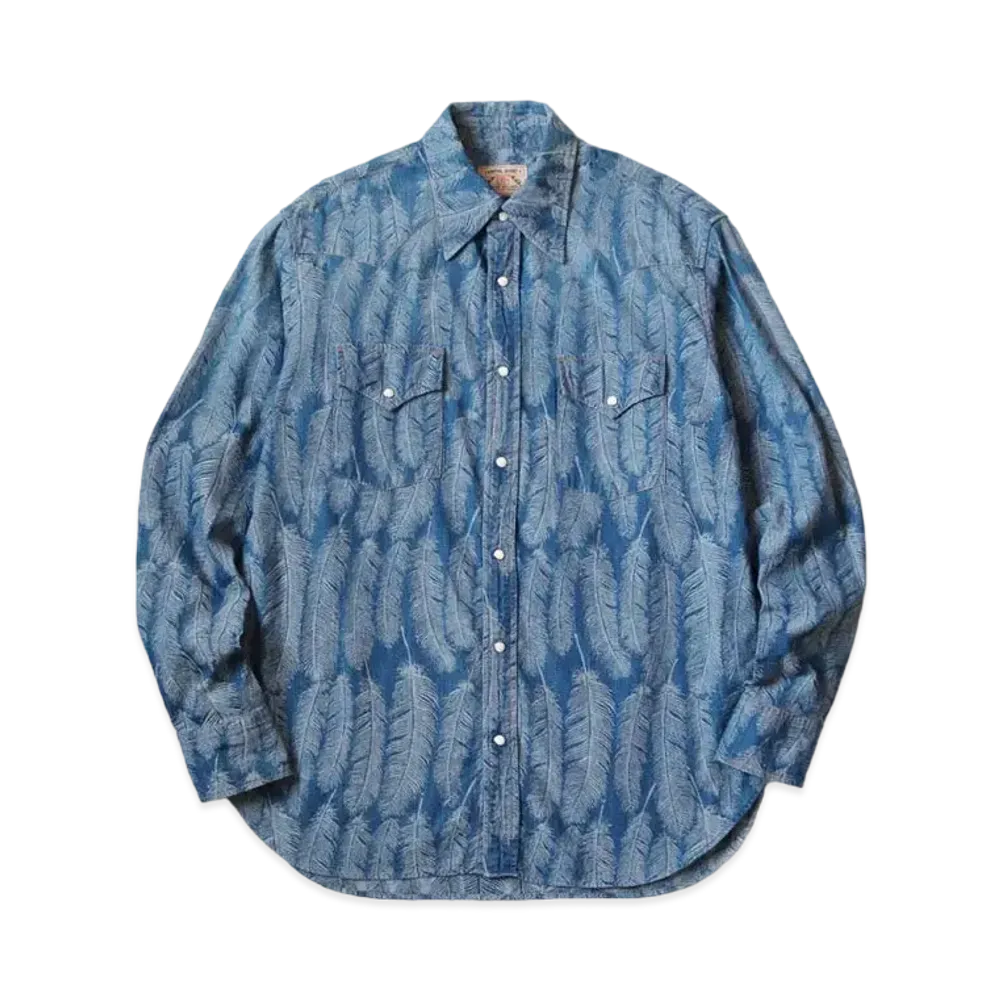 KAPITAL 5oz Magpie Denim Husky Western Shirt "Indigo"