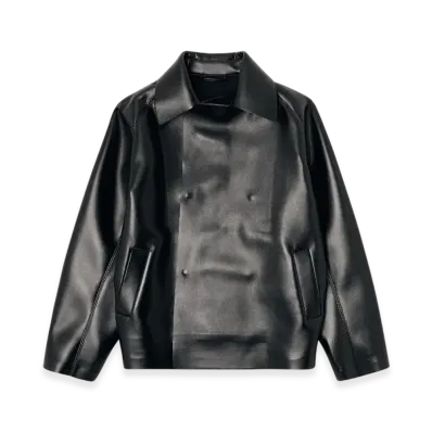 Diesel J-Markus Oversized Neoprene-Bonded Tailored Jacket "Black"