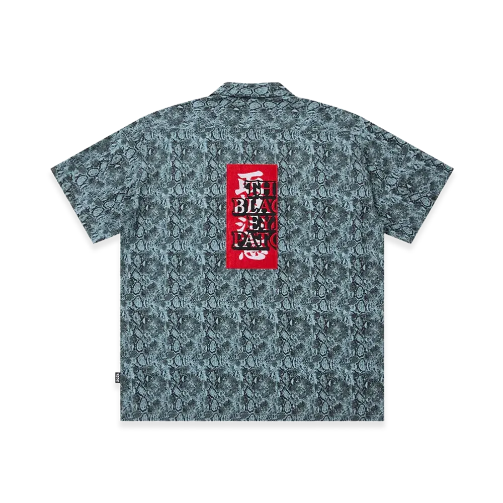 BlackEyePatch Python HWC Label Open Collared S/S Shirt "Green"