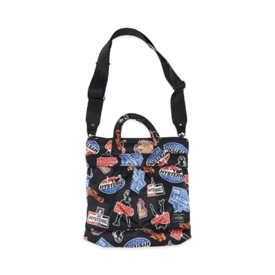 HYSTERIC GLAMOUR x PORTER Classic Stickers Pattern 2way Mini Helmet Bag "Black"